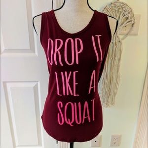 Drop It Like a Squat Graphic Workout Tank Top